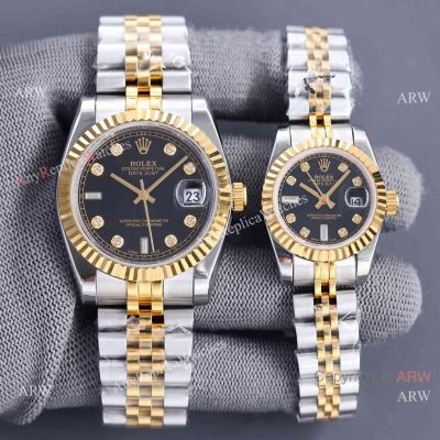 Swiss Quality Copy Rolex Datejust Star Diamond Silver-tone Watches Citizen 8215